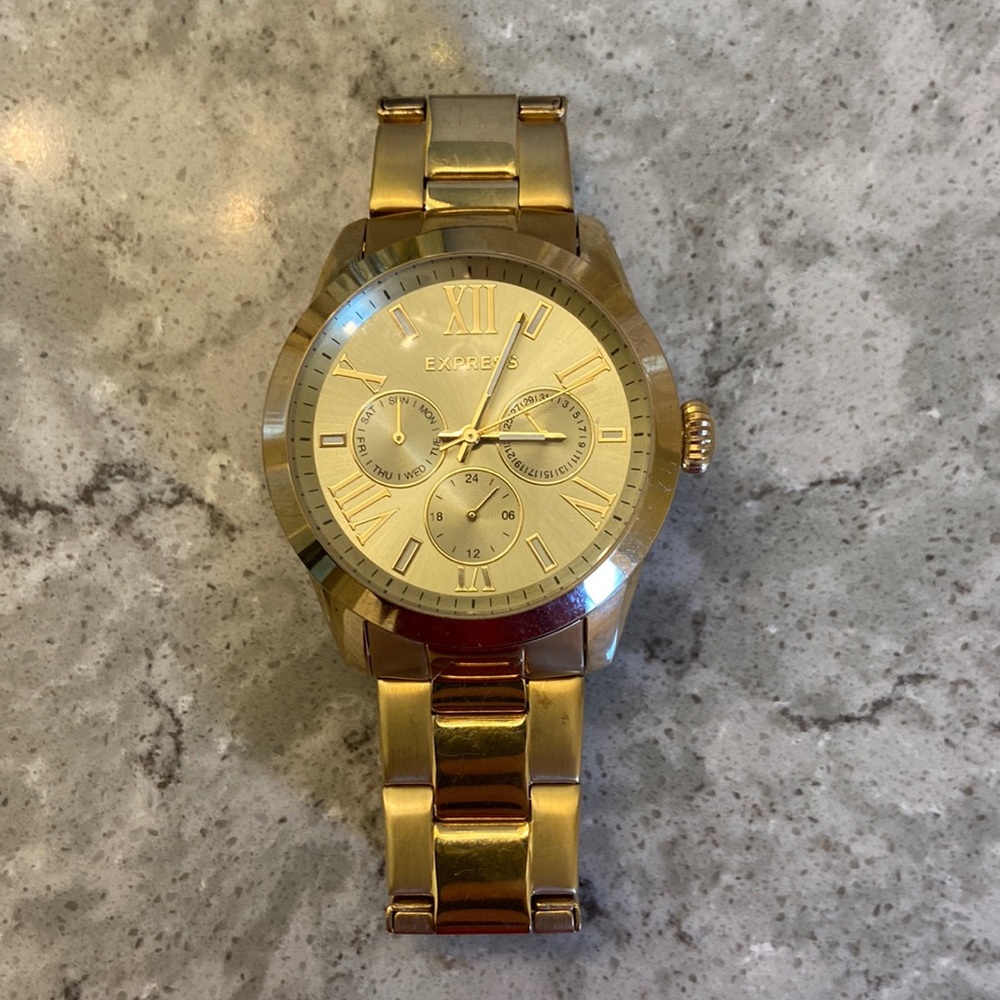 Express Faux Gold Watch